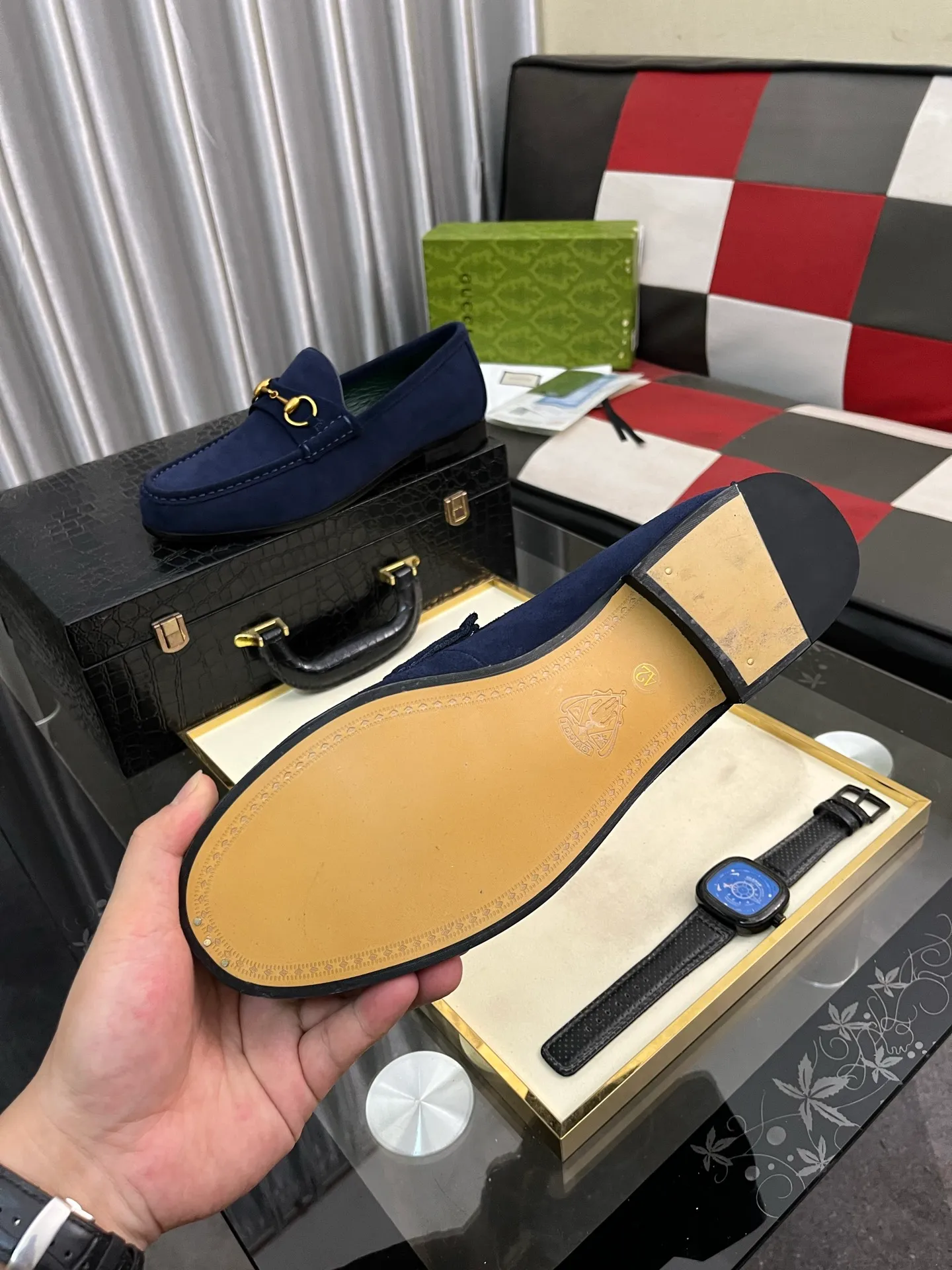 Men's Men's Shoes 💰540⌚️⌚️【GUCCI】The most popular classic Gucci leather shoes. Synchronized with the official website, the upper is made of Italian first-layer cowhide ➕cowhide lining, with unique brand and unique craftsmanship. Highlighting the hot style of the new year. Stop hesitating, stop wandering, get it now. Digital: 38--444️⃣colors available